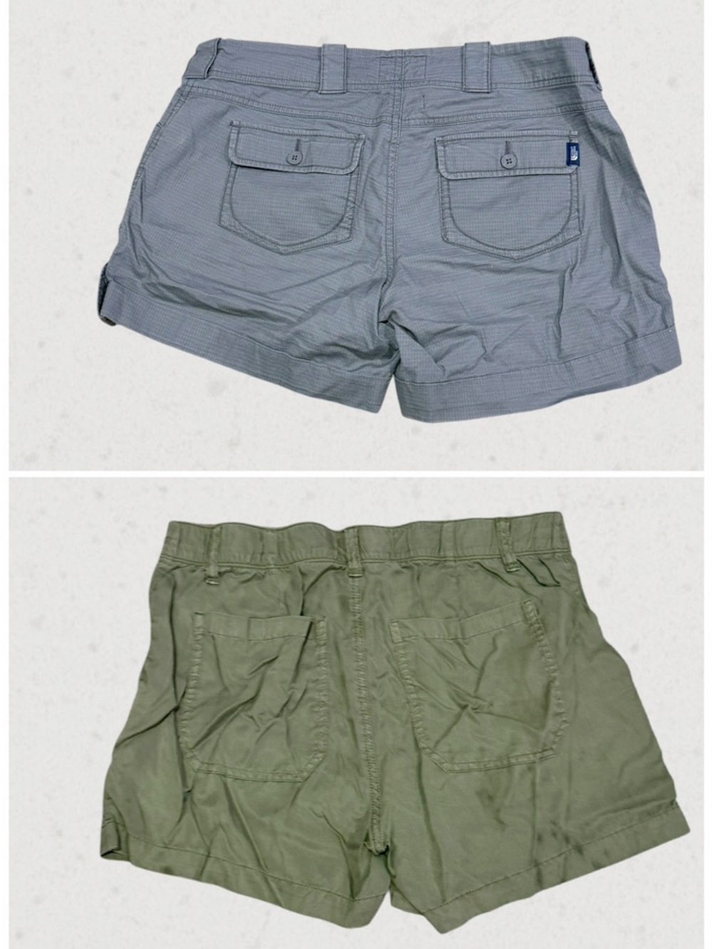 The North Face Gray Shorts & Social Sanctuary Olive Shorts Bundle Size 8/M - Picture 3 of 4
